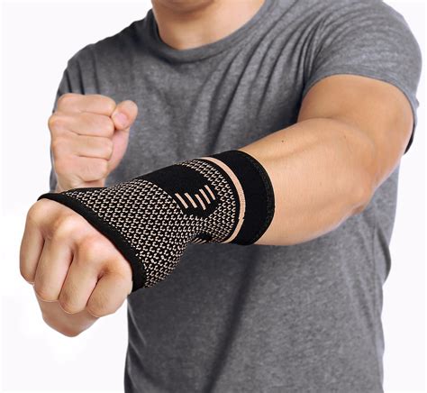 Fittoo Copper Wrist Support Compression Sleeves Guaranteed Braces For