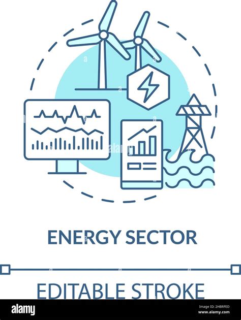 Energy Sector Turquoise Concept Icon Stock Vector Image And Art Alamy