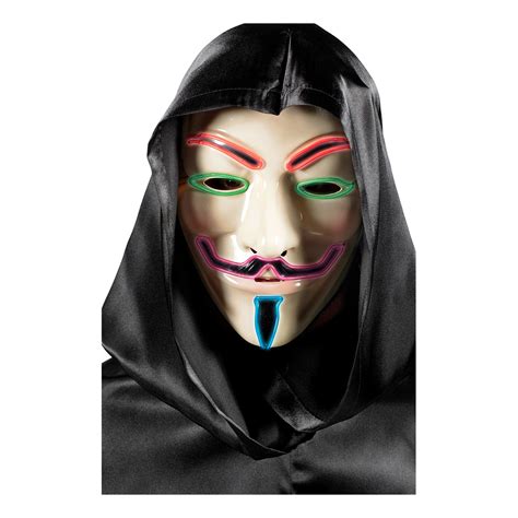 But v for vendetta is hardly a hero film—it's morally murky at best with all its brutality. V For Vendetta Mask med LED - Partykungen.se