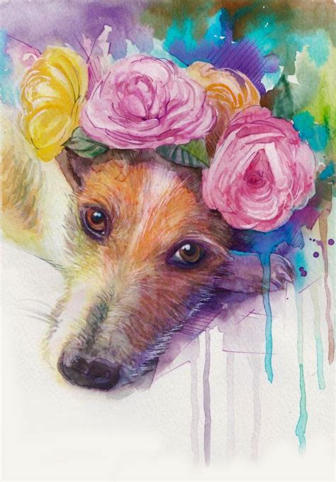 Custom Dog Portrait Painting Portrait Watercolor Painting Dog