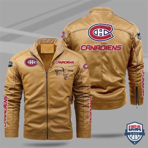TRENDING Montreal Canadiens Fleece Leather Jacket