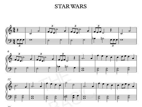 Star Wars Main Theme Cello Sheet Music Piano Music Easy Piano