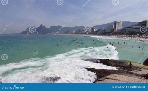 Rio De Janeiro Brazil November 02 2023 Surfers Surfing The Waves