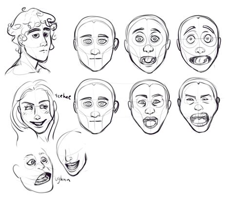 Drawing Drill Arms Gestures Faces Expressions Smirking Raven Drawing Expressions