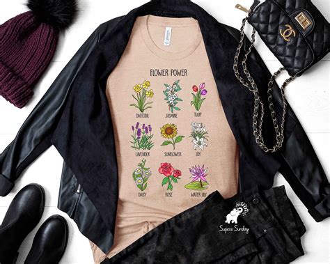 botanical shirt wildflower shirt flower t shirt tee etsy