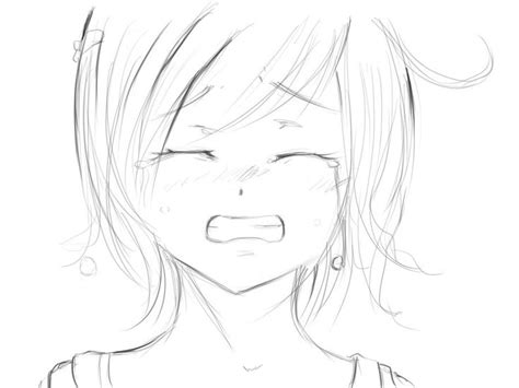 Sad Anime Girl Crying Image Drawing Drawing Skill