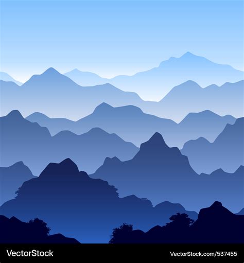 Seamless Mountain Landscape Royalty Free Vector Image