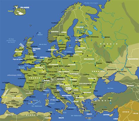 Carte Europe Capitale