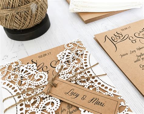 The insert on which your wedding information is printed on is enough to contain your white wedding info, traditional wedding information and even a map! How To Make...Rustic Kraft and Laser Cut Invitation with Tag - Imagine DIY