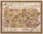 1849 map of Pennsylvania Poster Vintage Pennsylvania map Pennsylvania ...