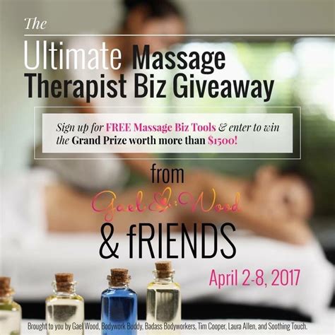 the ultimate massage therapist biz giveaway 300 in free biz tools a grand prize worth 1 500