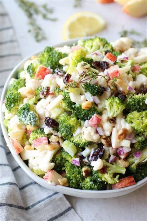 Season with salt & pepper to taste. Apple Broccoli Cauliflower Salad | Recipe | Broccoli ...