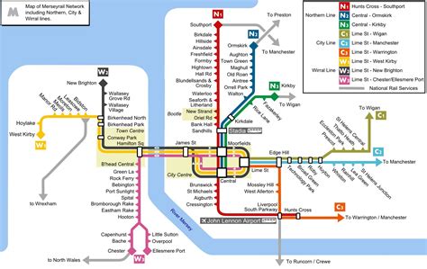 Liverpool Merseyrail Map Wigan Metro Map