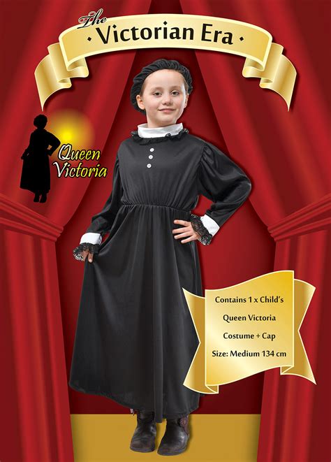 Girls Queen Victoria Costume For Victorian Edwardian Royal Fancy Dress