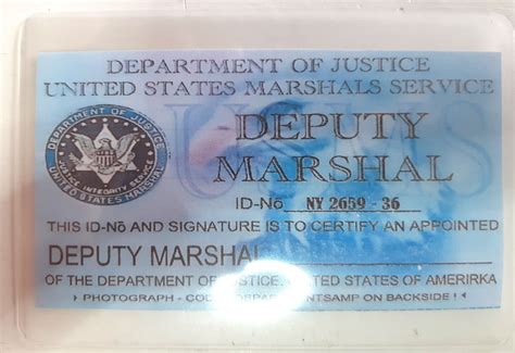 Our cards don't charge a 2.5% foreign transaction fee on u.s. US MARSHAL MOVIE TV PROP ID CARD - POLICE BADGE.EU - badges