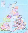 Detailed political and administrative map of United Kingdom with cities ...