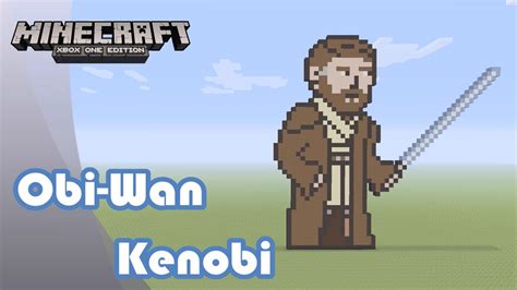 Minecraft Pixel Art Tutorial And Showcase Obi Wan Kenobi Star Wars Youtube
