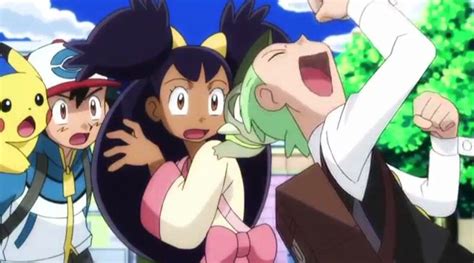 Ash Iris And Cilan Anime Pokemon Iris