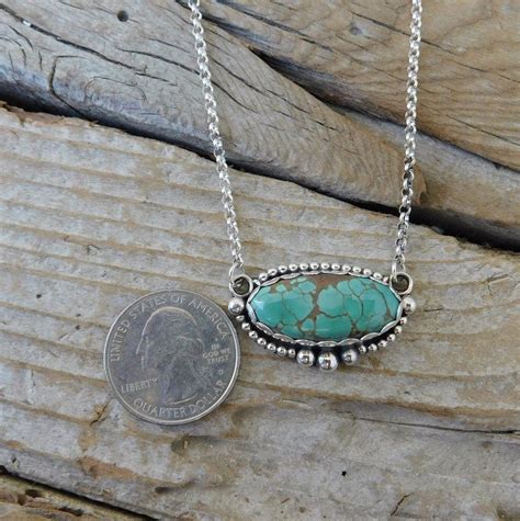 Layaway For Diane Turquoise Necklace Handmade In Sterling Etsy
