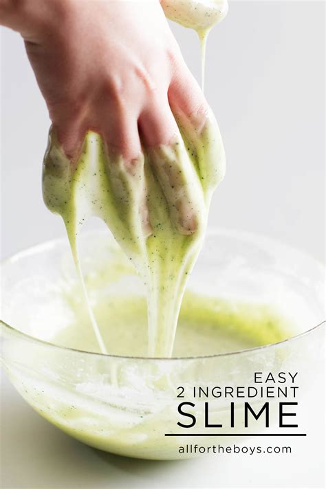 Easy 2 Ingredient Slime — All For The Boys