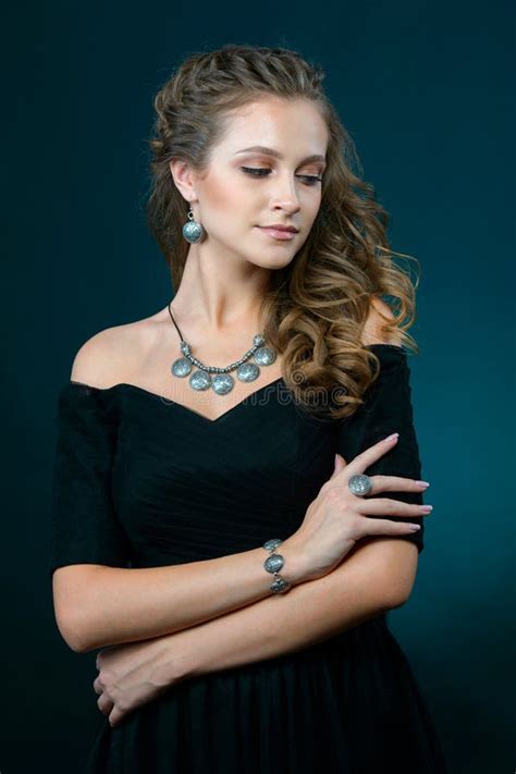 Beautiful Woman Showing Off Her Jewelery In Fashion Concept Wear Stock Image Image Of Beauty