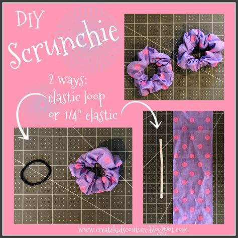 Tutorial on how to create afro and curly hair in 3 different ways within an embroidery hoop design. Create Kids Couture: DIY Hair Scrunchies
