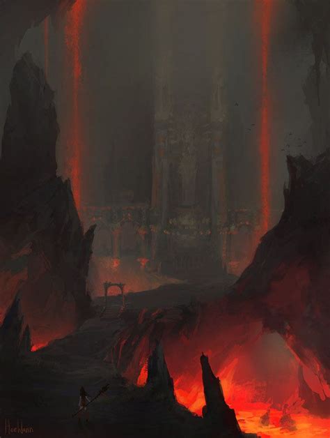 Artstation Devildom Gate Heewann Kim Dark Fantasy Art Landscape