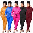 Custom 2020 Plain Long Sleeves Sweat Suits Fashion Autumn Women Joggers ...