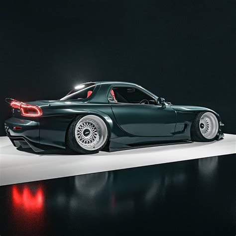 Mazda Rx 7 Cyberpunk Carrier Flexes Sculpted Widebody Autoevolution