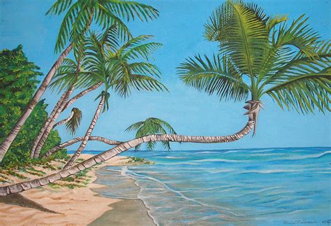 Palm Tree Painting By Edward Maldonado