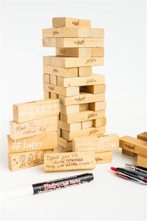 Jenga Guest Book Graduation Guest Book Jenga Guest Book Milestone