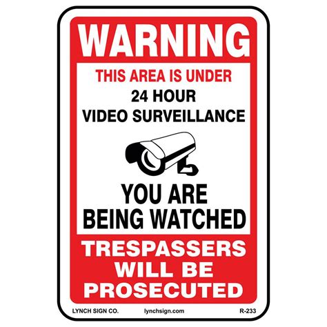 Home depot credit card sign in. Lynch Sign 12 in. x 18 in. Video Surveillance Sign Printed on More Durable Thicker Longer ...