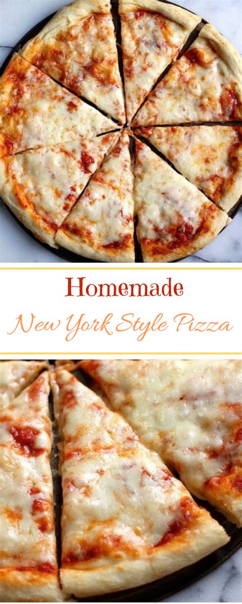 This new york style pizza has a thin, crispy crust and is laden with homemade tomato sauce and mozzarella cheese. The Best New York Style Cheese Pizza #homemade #pizza in ...