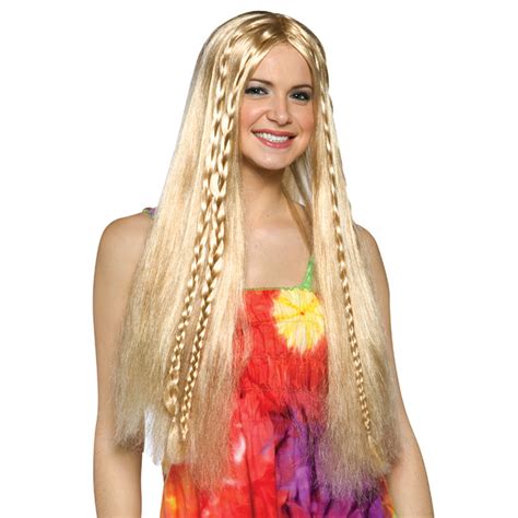 Hippie Wig Blonde Adult Omia