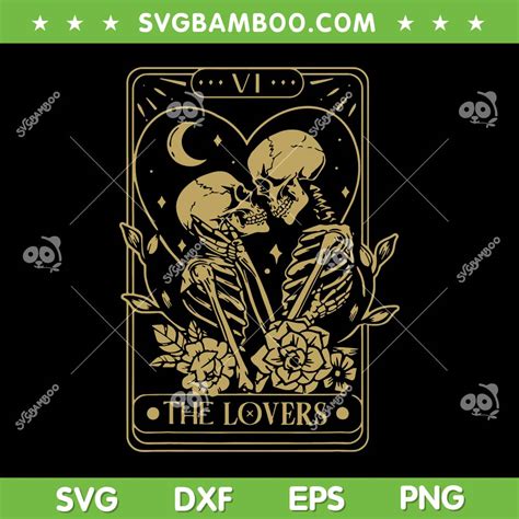 The Lovers Tarot Card Svg Png