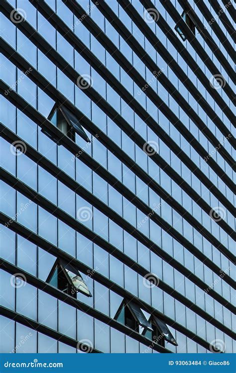 Abstract Windows Of A Skyscraper Blue Elegant Perspective Texture