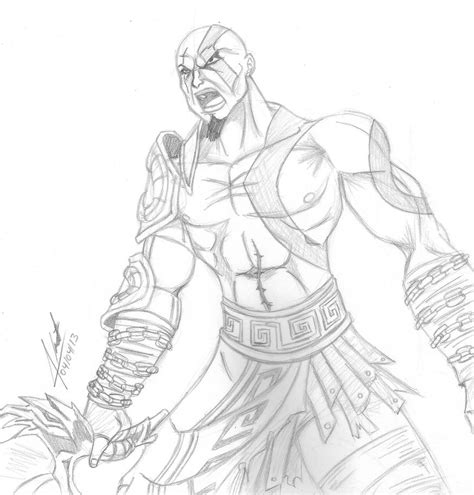 Kratos God Of War Coloring Pages