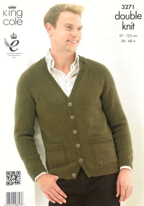mans sweater and cardigan with pockets dk knitting pattern v etsy uk mens fashion cardigan
