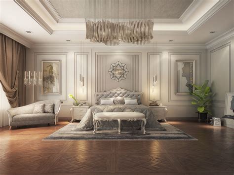 Realistic Classic Master Bedroom Design 3d Max Model