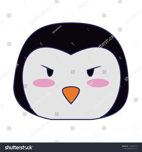 Cute Penguin Angry Animal Cartoon Vector Illustration Graphic Design