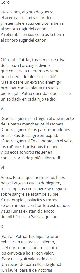 Himno Nacional Mexicano Significado Y Letra Cultura Genial