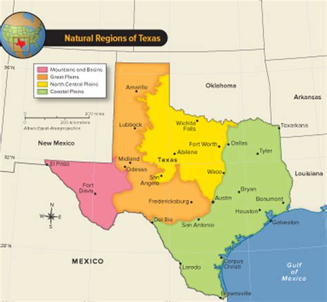 Texas Regions Map With Cities Global Map