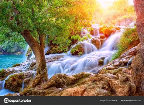 Amazing Nature Landscape Waterfall Skradinski Buk Krka