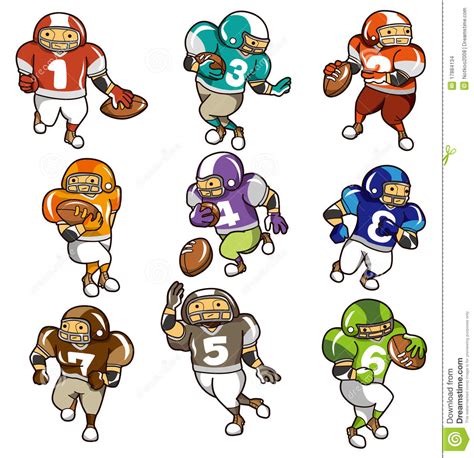 Cartoon Football Player Icon Stock Images Image 17884134