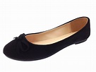Womens Faux Suede Dolly Ballet Pumps Flat Casual Loafers Dolly Shoes ...