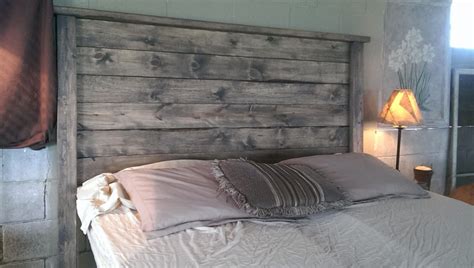 Weathered Gray Rustic Wood Headboard Weathered Etsy Distressed