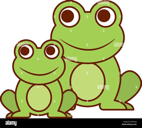 Frogs Cute Animal Sitting Cartoon Stock Vector Image And Art Alamy