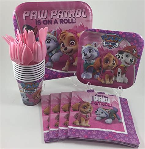 Amscan Pink Paw Patrol Girl Birthday Party Supplies Pack Including Cake