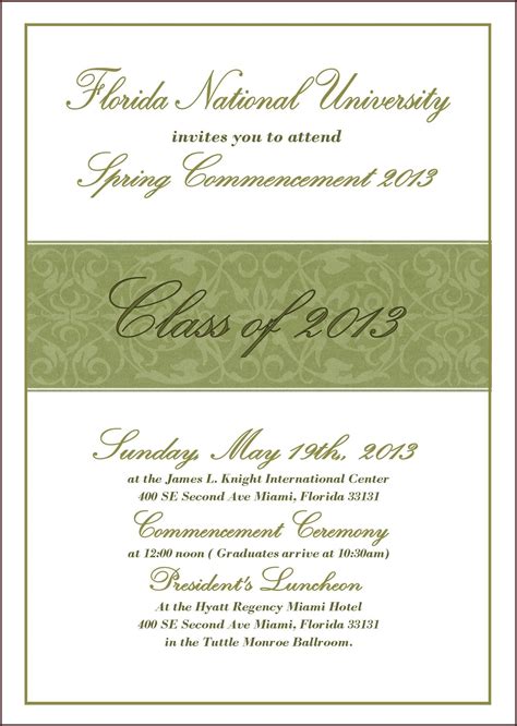 Graduation Ceremony Invitation Card Sample Invitations Resume