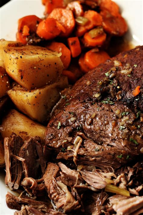 Season chuck roast cubes with salt and pepper. Amazing Crock Pot Roast with Potatoes and Carrots - My Recipe Treasures
